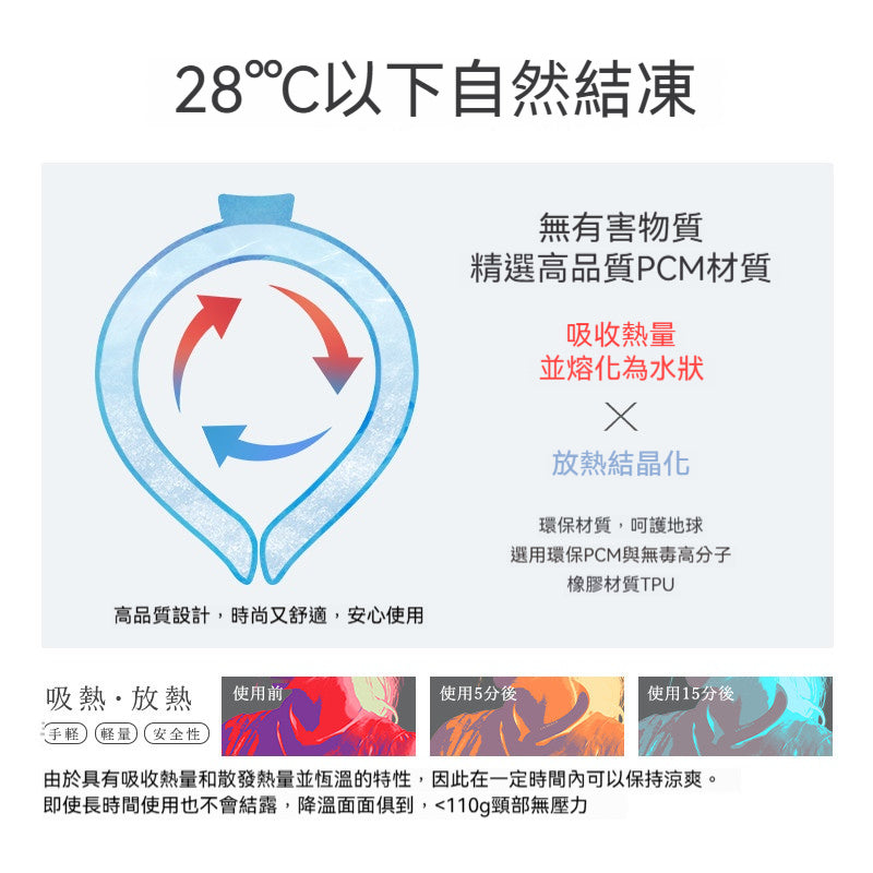 【10分鐘速冷】🧊掛脖式降溫冰涼圈