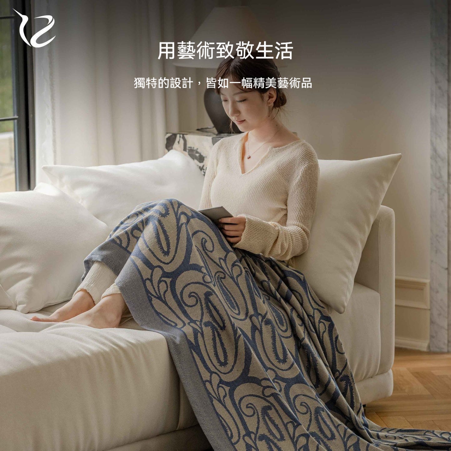 美式復古格紋・雲朵般綿軟航空毯