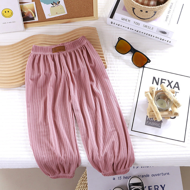 【冰絲涼感瞬間降溫】👖兒童冰絲防蚊褲